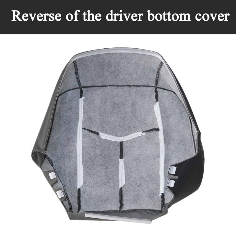 NLQR Front Driver Side Bottom Replacement Seat Cover Cloth Dark Gray and Bottom Foam Cushion Compatible with Chevy Silverado GMC Sierra 2003 2004 2005 2006 2007 - Image 5