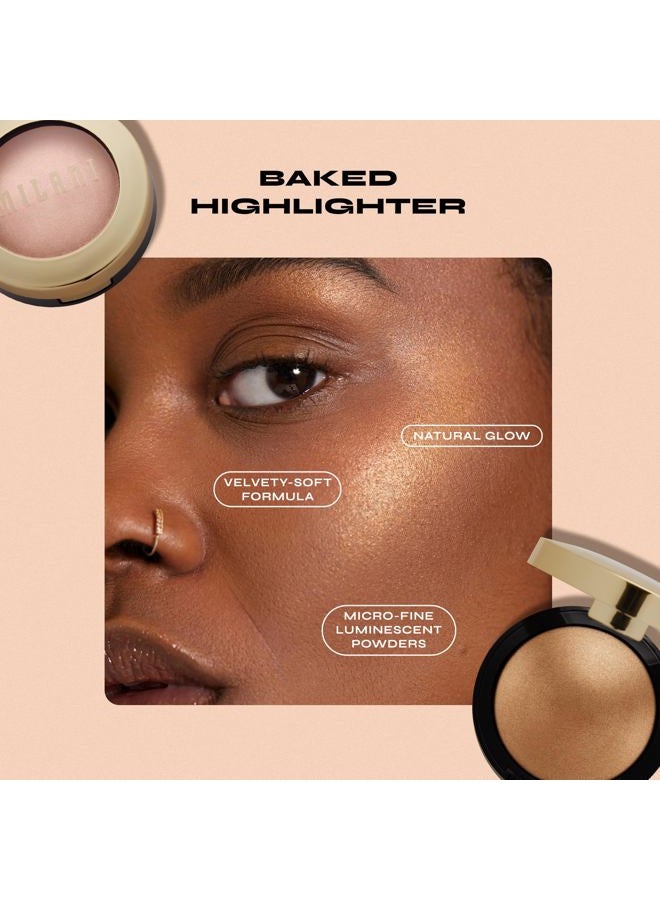 MILANI Baked Highlighter (Champagne D'oro) - Cruelty-Free Powder Highlighter, Highlight Face for a Shimmery or Matte Finish - Image 3