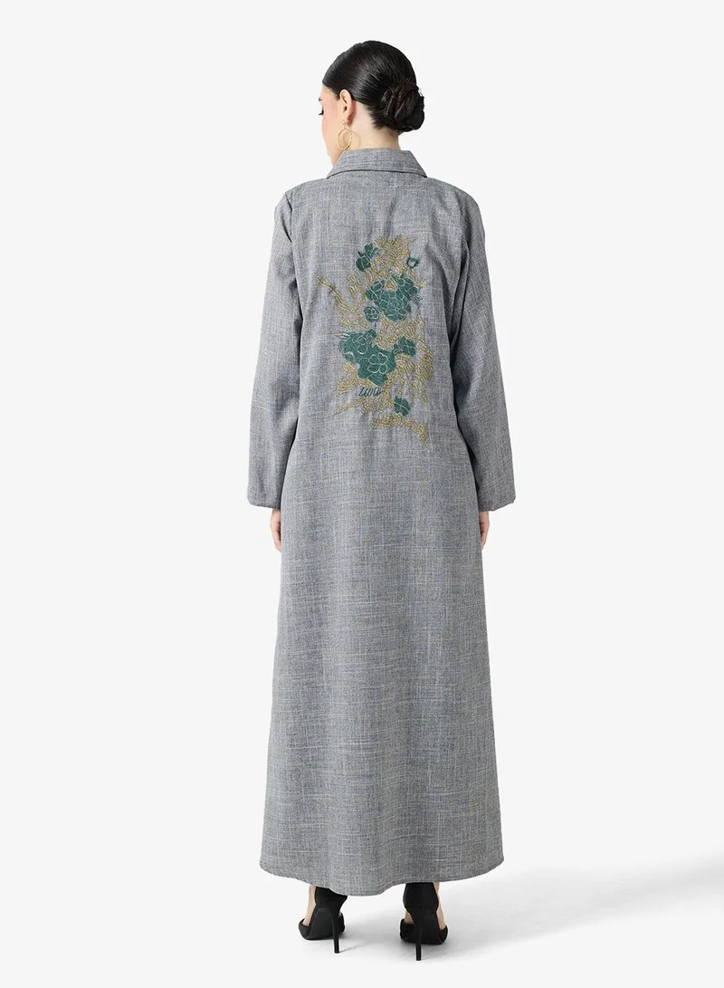 Hayas Closet  Embroidered Abaya With Sheila for Women | Best Price UAE