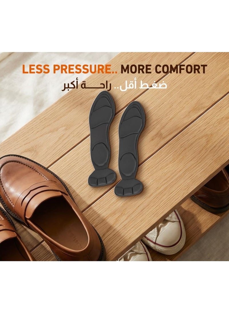 Heel Cushion & Foot Protector for Women (35-40 Cutable) - Soft Sponge Cushion for Tightening Loose Shoes and Prevent Heel Wounds, Designed for High Heels & Flats, Instant Relief (1 Pair) (Black) - Image 2