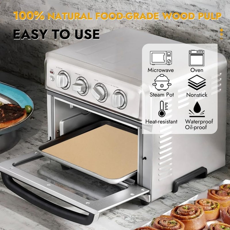 BYKITCHEN 11 x 9in Air Fryer Parchment Paper Sheet Liners Compatible with Breville Smart Oven Air Fryer Pro BOV900BSS/ Cuisinart Airfryer Toaster Oven, Airfryer Toaster Combo Accessories(120pcs) - Image 5