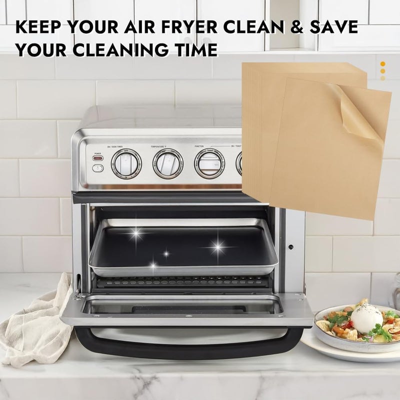 BYKITCHEN 11 x 9in Air Fryer Parchment Paper Sheet Liners Compatible with Breville Smart Oven Air Fryer Pro BOV900BSS/ Cuisinart Airfryer Toaster Oven, Airfryer Toaster Combo Accessories(120pcs) - Image 4