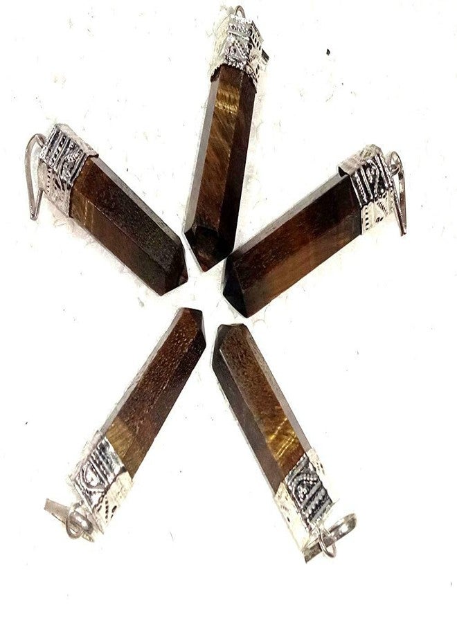 CA AGATE Natural Tiger eye Pencil Point Pendant Necklace Healing Crystal Gemstone Jewelry pieces 5 - Image 1