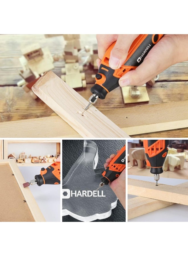 Winner 100Pcs Rotary Tool Accessories Kit Set for Grinding Polishing Sanding Cutting Drilling Carving Engraving, Universal Fit for Dremel & Major Brands, HSS Drill Bits, Grinding Wheels, Sanding Bands, Mandrels, Wood Metal Stone Glass DIY Craft Kit - Image 4