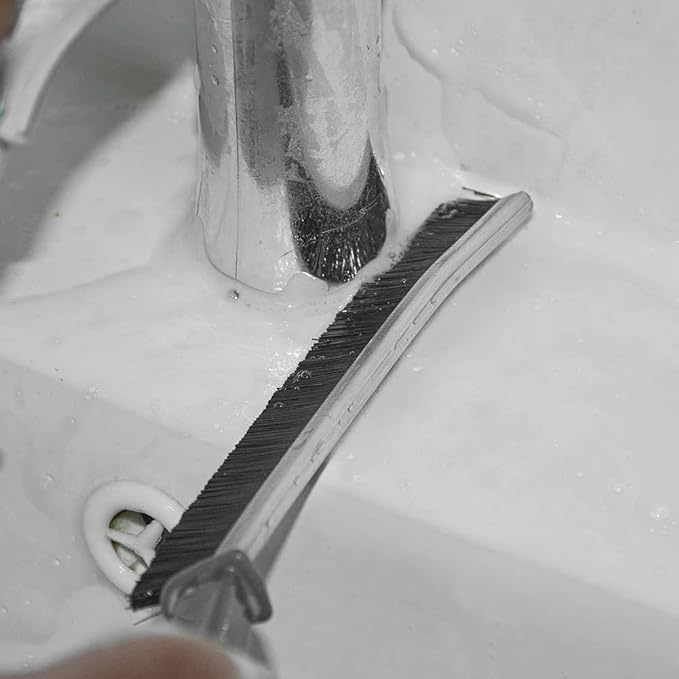 SARTHU Plastic Gap Cleaning Brush,Bathroom Gap Cleaning Brush,Clean The Dead Corners of Kitchen Tiles,Multifunctional Window Slots,Multi-Purpose Door Window Track Deep Cleaning Brush(Gap Brush) - Image 3