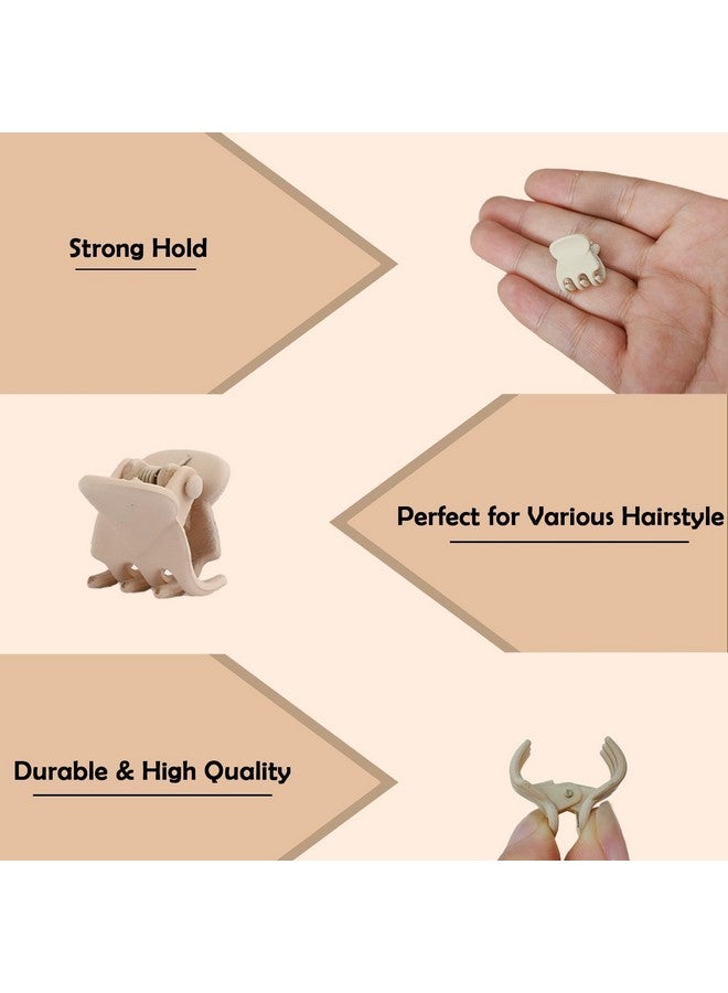 Kasmena 50Pcs Small Matte Hair Claw Clips, Mini Clips for Girls Women - Cute Tiny Claws for Thin Hair, Strong Grip Matte Hair Accessories, Neutral Color for Birthday, Christmas, Party Gifts - Image 4