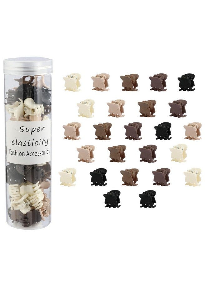 Kasmena 50Pcs Small Matte Hair Claw Clips, Mini Clips for Girls Women - Cute Tiny Claws for Thin Hair, Strong Grip Matte Hair Accessories, Neutral Color for Birthday, Christmas, Party Gifts - Image 1