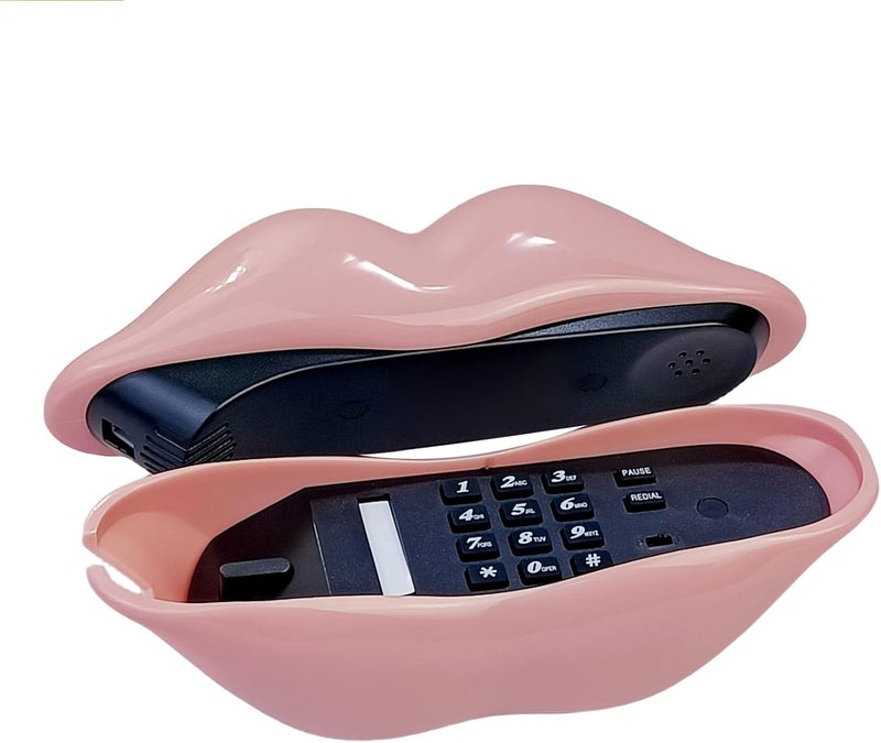 TelPal Landline Phones for Home, Corded Lip Phone, Retro Desktop Home Phone, Analog Novelty Mouth Telephone for House/Office/Hotel/Shops/Party/Business Promotions - Image 5