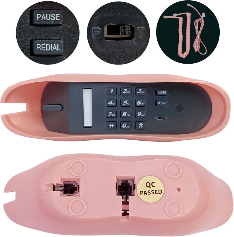 TelPal Landline Phones for Home, Corded Lip Phone, Retro Desktop Home Phone, Analog Novelty Mouth Telephone for House/Office/Hotel/Shops/Party/Business Promotions - Image 3