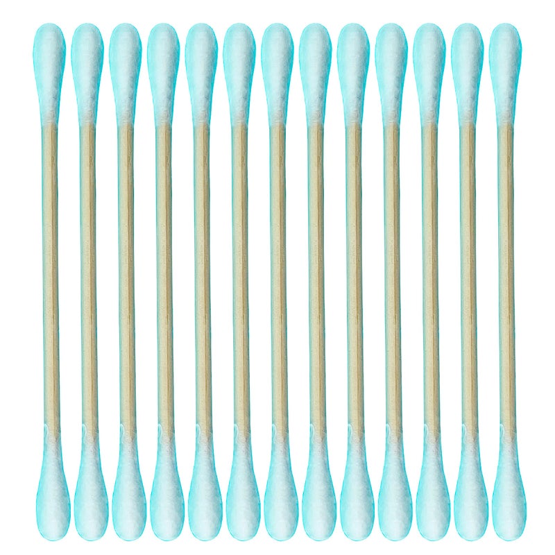 CGR 1050pcs CGR Organic cotton Swabs, 100% Cotton Double-Tipped, Bamboo Sticks(compostable), Travel Pack(3 Pack of 350 Swabs Total) - Image 3