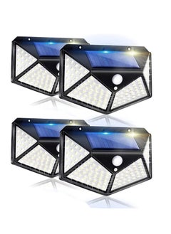 TYCOM TYCOM Solar Lights Outdoor,Powered 270 Wide-Angle Motion Sensor Lights, Security Wall Light 100 LEDs, IP65 Wireless Waterproof Outdoor Lights for Garden Patio Yard Deck Garage Pool(4 Pack)  - Image 1