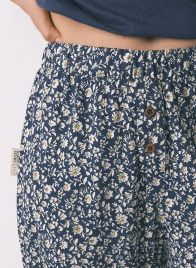 ومن سيكريت بيجاما كابري باللون الأزرق القطن 100٪ من سمايلي وورلد®