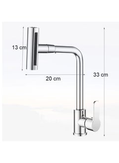 Waterfall 4 Modes Faucet Kitchen Stream Sprayer Faucets Deck Mounted Taps Hot Cold Water Mixer Wash Sink Tap, Sink Faucets, Silver - pzsku/ZCF24DB791951A63DAE07Z/45/_/1723621090/6db986b9-076e-45f8-8382-726f692ae6ff