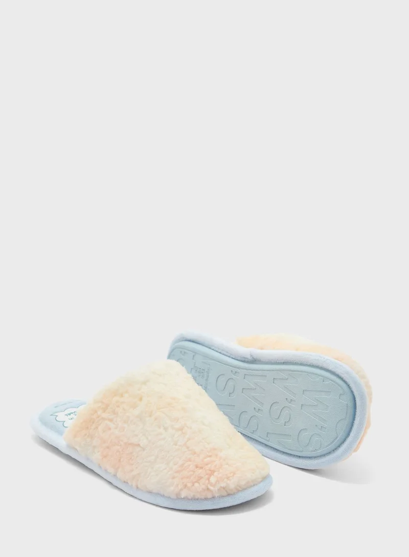 ومن سيكريت Fur Detailed Slip Ons