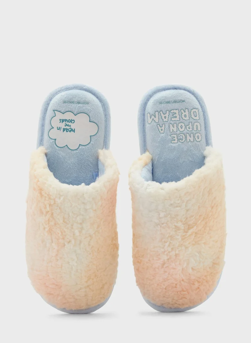 ومن سيكريت Fur Detailed Slip Ons