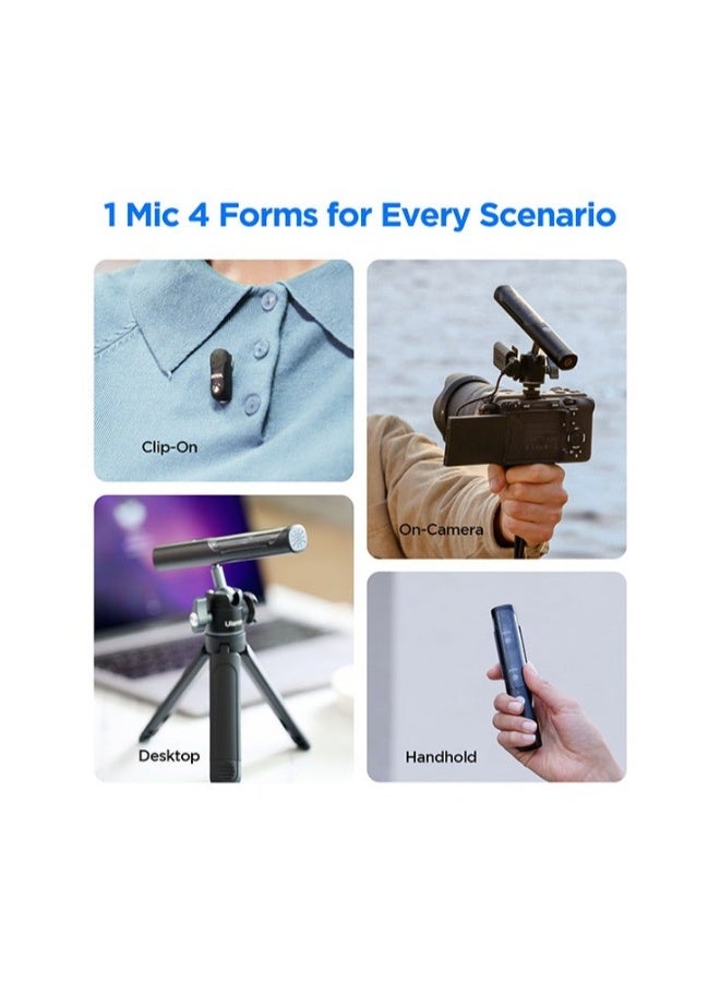 BOYA Magic-05 AI-Powered Transformable Wireless Microphone Noise Cancelling Mic Lavalier Lapel Mini Microphone for Vlogging iPhone Android PC DSLR Camera - Image 4