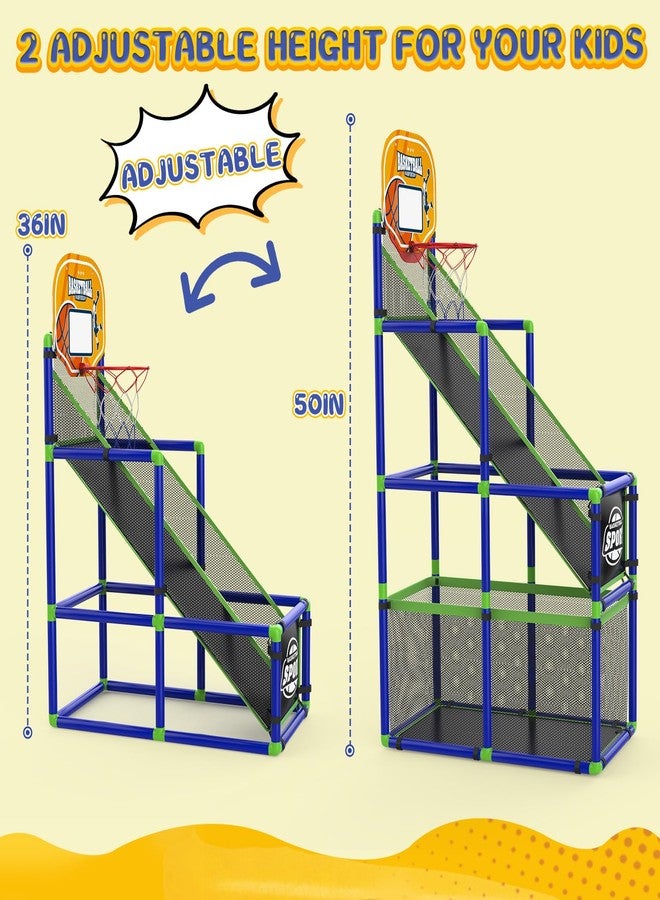 EagleStone Arcade Basketball Hoop Game Indoor, Ajustable Height Indoor Basketball Hoop with 4 Balls Storage Design for Kids,Perfect Sports Outdoor Play Toys for Kids Age 3 to 6 Years - Image 3
