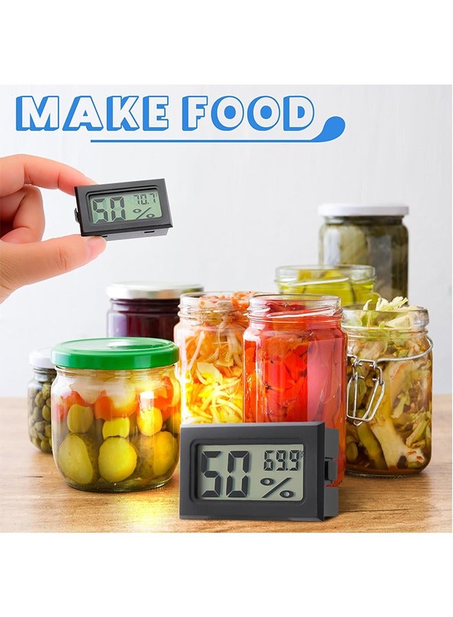 HY 4-Pack Mini Digital Temperature Humidity Meters Gauge Digital Indoor Humidity Gauge Monitor with Temperature Meter Sensor Fahrenheit (℉) for Reptile Tank,Jars,Guitar Case,Greenhouse, Garden - Image 4