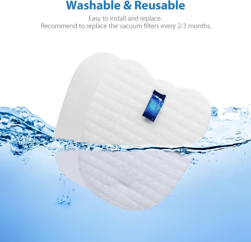 Lemige Vacuum Filters Replacement Set for Shark Rocket Vacuum HV345 HV343AMZ ZS350 ZS351 ZS352 HV320 HV321 HV322 HV324Q HV345 HV401, 8 Foam&Felt Filters + 8 Post-Filters, Part # XPMFK320&1084FTV320 - Image 5