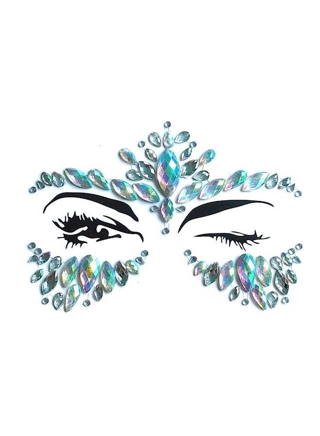 نيبمينينت ملصق تاتو لامع مزين بالأحجار الكريمة والكريستال متعدد الألوان