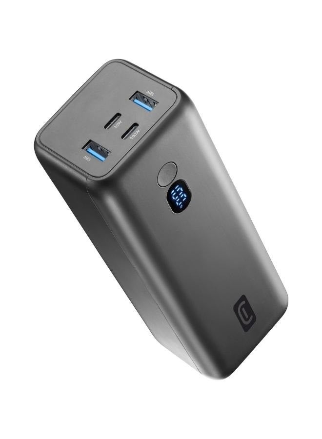 سيلولار لاين بنك الطاقة MAXI متعدد الأجهزة 27000mAh 100W 4 منافذ أسود - Image 1