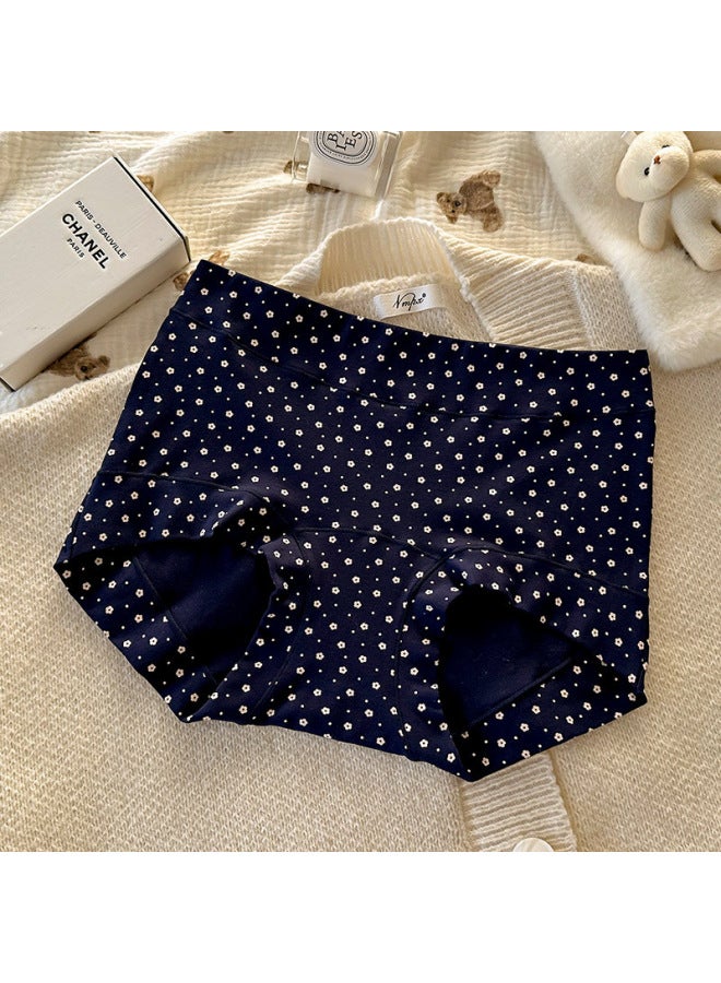 Women's Boxer Briefs 10a Antibacterial Extended Crotch Category A Baby Cotton Floral Girls Pure Cotton Underwear Women's Mid-waist Cotton Women's