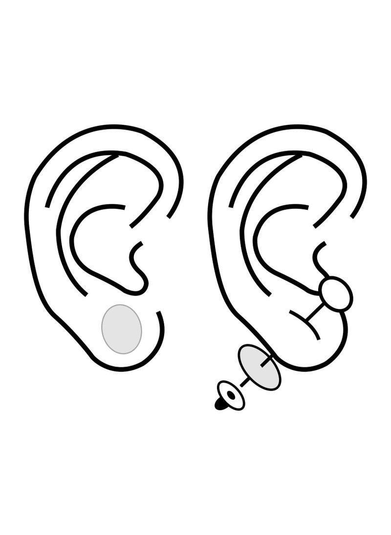 Generic 100 Pieces Earring Stickers for Split Earlobes Ear Stickers for Heavy Earrings Support Protectors Patches Large Earring Stabilizers Stickers Ear Lobe Saver Lifts  - Image 4