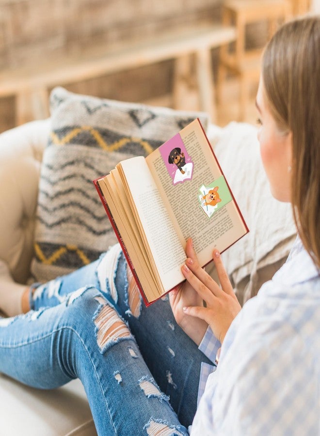 FYSUIMU مجموعة فواصل كتب مغناطيسية على شكل كلاب من FYSUIMU، 8 قطع، فواصل كتب على شكل جراء لطيفة، مشابك مغناطيسية على شكل حيوانات، هدية مثالية للمعلمين والطلاب ومحبي القراءة. - Image 5