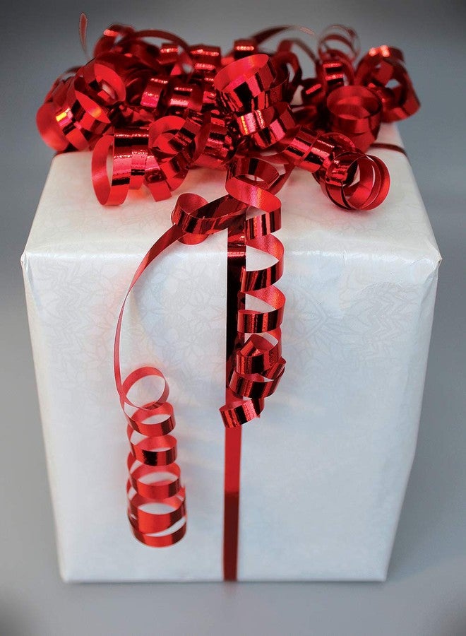 OLYPHAN Red Curling Ribbon Christmas Valentine Clearance Metallic Crimped Iridescent for Holiday Gift Wrap, Sparkling Party Decoration, School, Crafts & Floral Valentines Day - Image 4