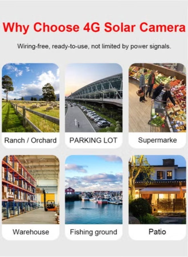 GULFLINK 4G Solar Camera 360 Degree Mobile Phone Control No Network Home Outdoor Night Vision Camera - Image 4