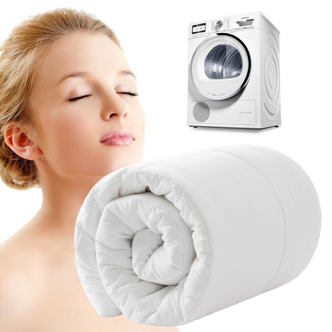DUVET INSERT KINGDOWN ALTERNATIVE COMFORTER WHITE KINGLUXURIOUS ALL SEASON COOLING FLUFFY SOFT QUILTED REVERSIBLE WITH CORNER TABSWHITE90X102 INCHES