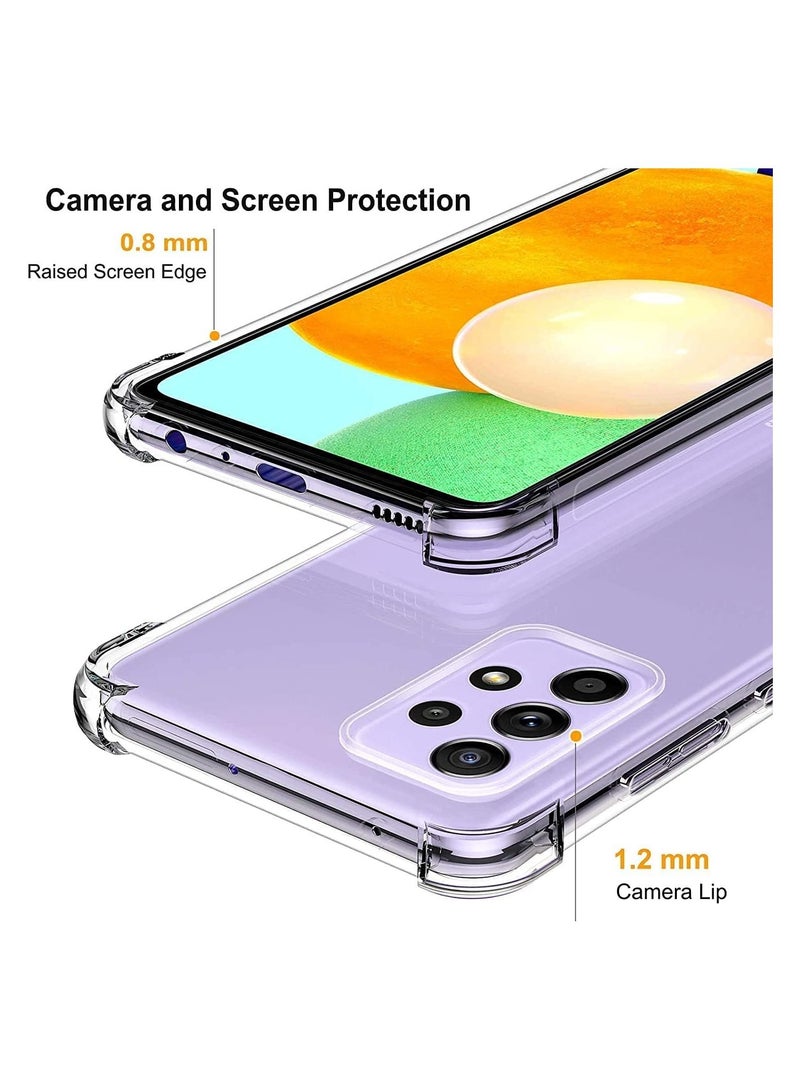 Samsung Galaxy A73-5G Case Cover Protective Shock Absorption Bumper soft Transparent Case (Clear) - Image 2