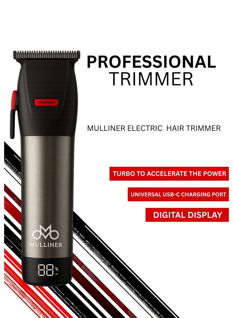 Mulliner S2 Turbo Hair Trimmer | Extra-Wide Blade, Digital Display, 600mAh Lithium Battery, Skin-Friendly High-Performance - Image 5