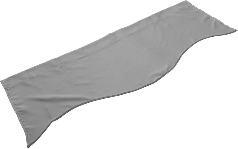 Batch uniform stable quality TOYANDONA Small Kitchen Window Valance Curtain, Deep Gray Polyester Half Curtain, Blackout Short Valance for Indoor Shades, Lightweight 132x46 Cm, Heat Resistant Drapery for Living Room User feedback upgraded quality - Image 1