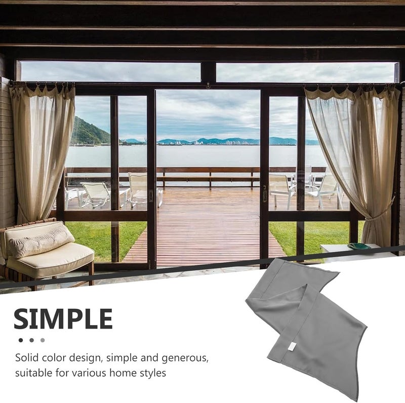 Batch uniform stable quality TOYANDONA Small Kitchen Window Valance Curtain, Deep Gray Polyester Half Curtain, Blackout Short Valance for Indoor Shades, Lightweight 132x46 Cm, Heat Resistant Drapery for Living Room User feedback upgraded quality - Image 3