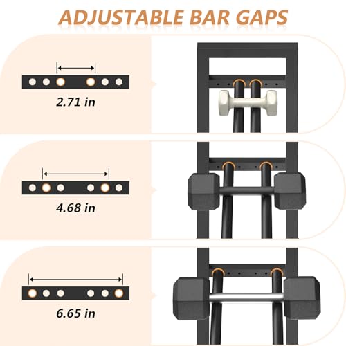 Eocnrhe Dumbbell Rack Stand Only, Weight Rack for Home Gym, Heavy-Duty Kettlebell Rack, 3 Tier Adjustable Weight Storage Racks, Space-Saving Home Gym Organizer - Image 3