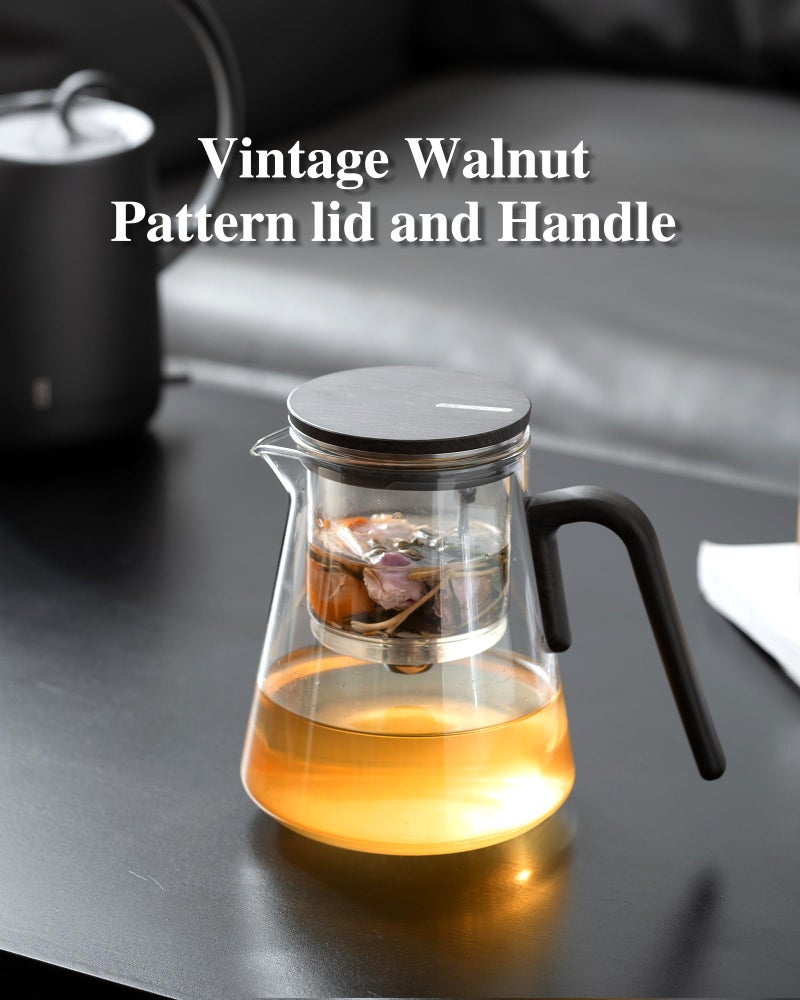ZENS Enchanted Tea Pot with Magnetic Lid, Magic Glass Teapot with Infuser for Loose Leaf Tea Steeper, Mess-Free Herbal Tea Maker, Tea Diffusers for Tea Lovers Ideal Gifts, 27oz/800ml - Image 3