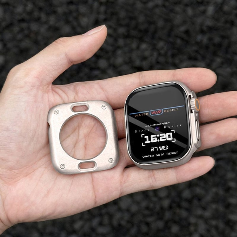 لأجهزة Apple Watch Series 11 و10 و9 و8 و7 و6 و5 و4 وSE الجيل الثاني، هيكل 41 مم مع واقي شاشة، غطاء متوافق فائق النحافة للأمام والخلف، إكسسوار شاشة iWatch بحجم 41 مم، لون ستارلايت - Image 1