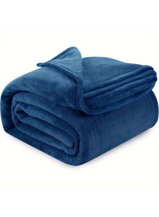 Light Grey Soft Fleece Throw Blanket 39x59 Inch No Shed All Season Cozy Plush - Image 2