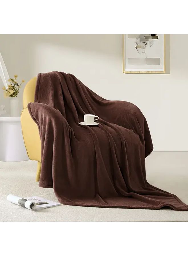 Light Grey Soft Fleece Throw Blanket 39x59 Inch No Shed All Season Cozy Plush - Image 3