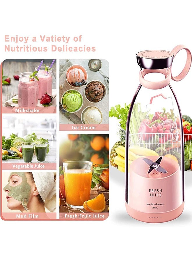 حبونا خلاط شخصي محمول بسعة 350مل، خلاط كهربائي قابل لإعادة الشحن عبر USB للعصائر، السموثي والميلك شيك، خالي من BPA، كوب قابل للفصل، مناسب للسفر للمنزل، النادي والمكتب - Image 2