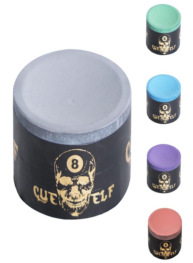 CUEELF Pool Chalk Premium Pool Cue Chalk Billiard Pool Stick Chalk Billiards Chalk-Blue,Green,Pink,Purple or Grey (Grey) - Image 1