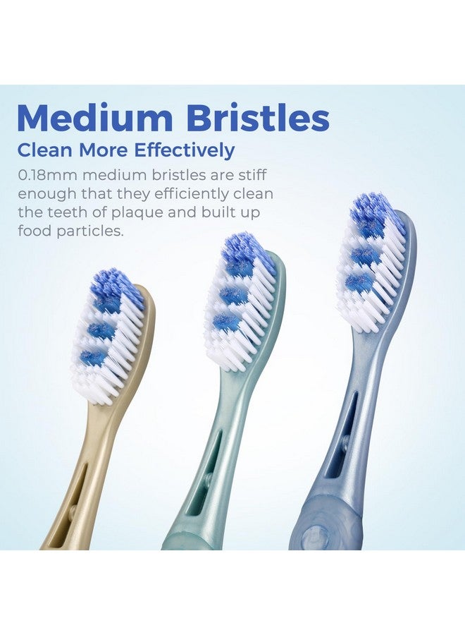 Oralphi Medium Toothbrushes For Adults, Whitening Toothbrush With Spiral Medium Bristles For Smoke Tea Coffee Stain, Deep Plaque Removal, Rounded Bristle Tips For Gentle Cleaning (6 Pack) - Image 4