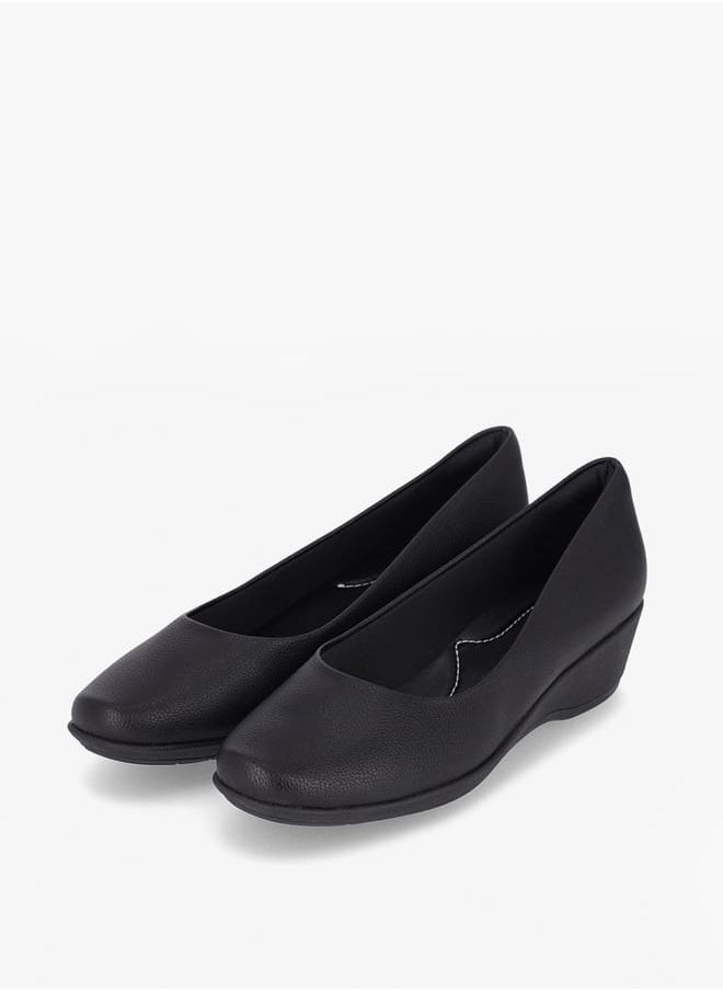 Piccadilly Women Round Toe Slip-On Shoes with Wedge Heels  - Image 1
