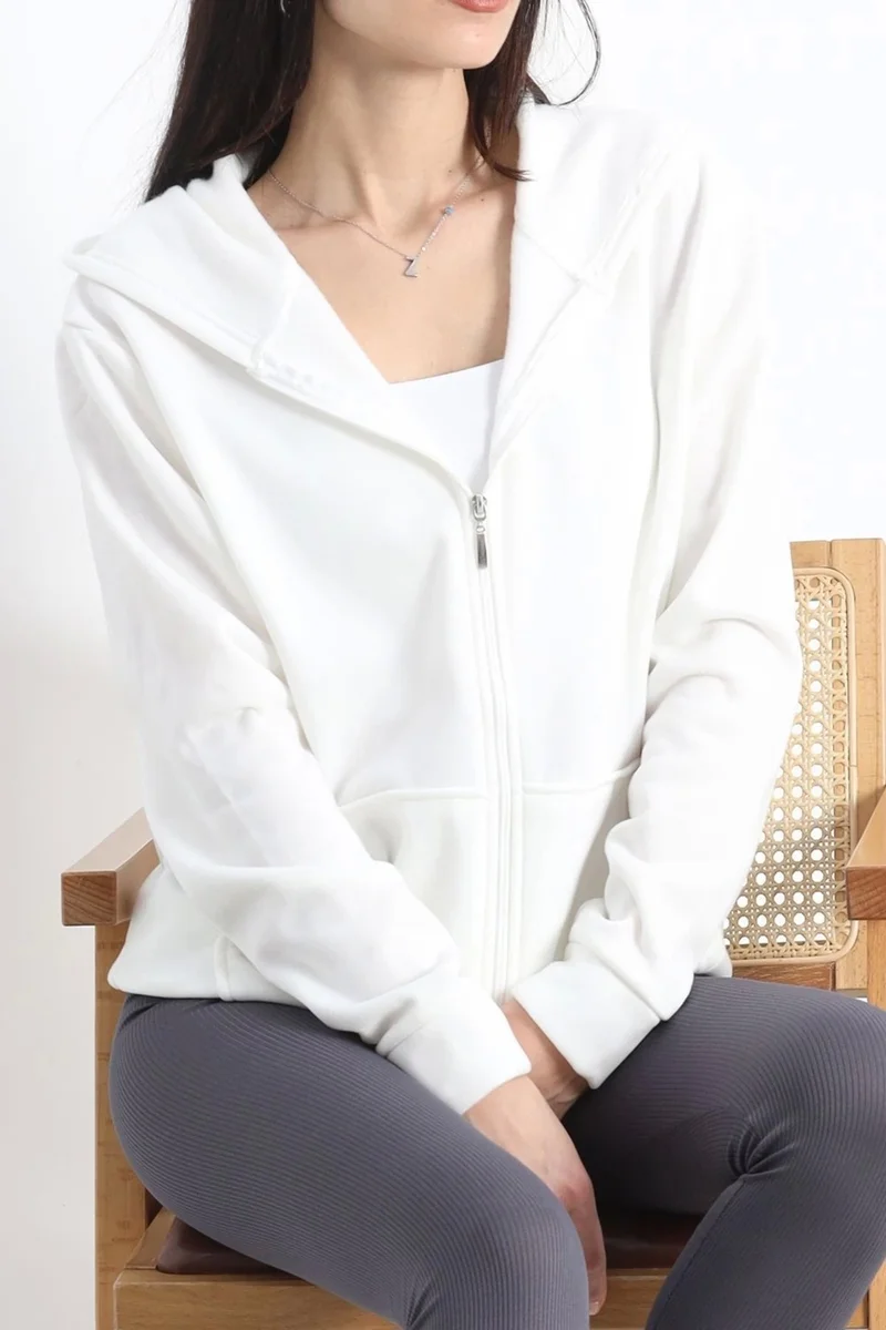 Kazax Kazakh Hooded Furry Sweat Ecru - 19355.1348.