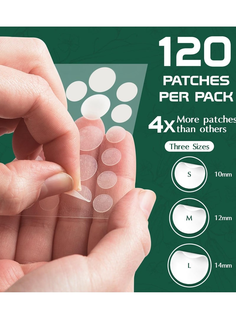 Aroura Aroura Premium Pimple Acne Patches Invisible (120 Pack) - For Day and Night - Hydrocolloid Acne Dots for Clear Skin - Advanced Zit Patches and Acne Stickers  - Image 2