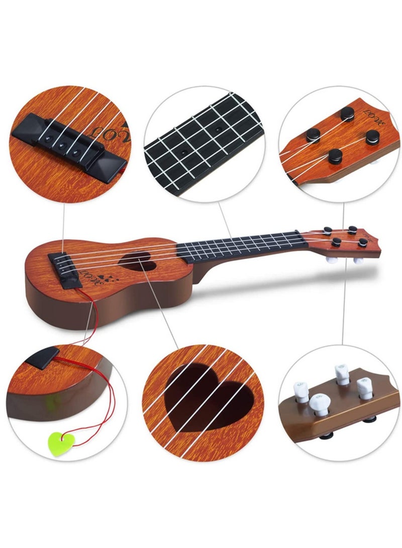 Kids Guitar Musical Toy Soprano Ukulele for Kid Beginners Guitar Ukelele Instrument for Ukalalee Starter  - Image 4