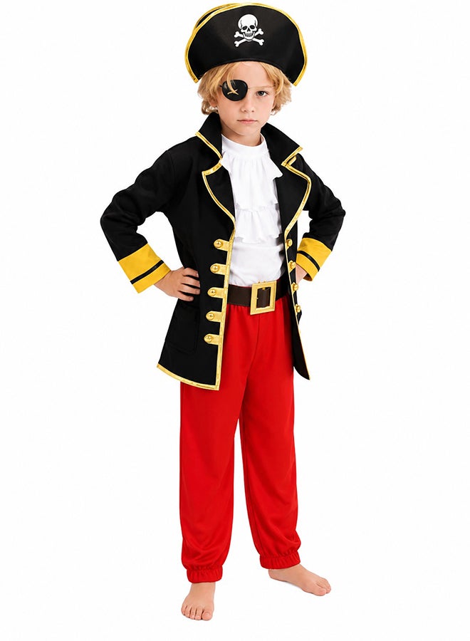 Toy Land Kids Pirate Captain Costume Set – Pirate Fancy Dress Outfit with Hat, Eye Patch and Belt for Boys of age 8 to 9 years - Image 2
