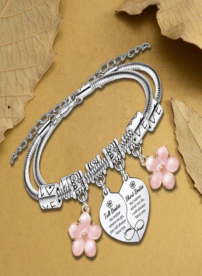 Waeceip Funny Friendship Gifts for Bestie Bracelets for 2 Pcs Best Friend Matching Bracelets for Bestie Birthday Gifts for Besties Friend Sisters Christmas Thanksgiving Presents for Besties Matching Bracelet - Image 3