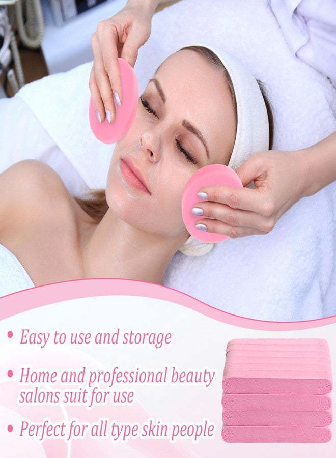 Tobeelec 480 Pcs Compressed Facial Sponges, Face Cleansing Sponge Estheticians Compressed Makeup Facial Sponge Round Wash Face Sponges for Women Compress Exfoliating Removal Sponge (5 Colors) - Image 4